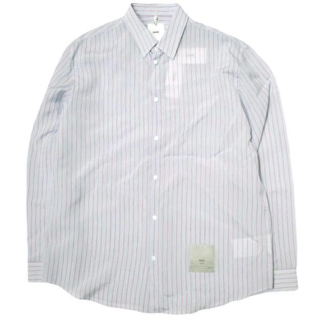 OAMC オーエーエムシー 20SS イタリア製 SOURCE SHIRT オーバーサイズストライプシャツ OAMQ602831 OQ391010 XL サックスブルー|コーラルレッド 長袖 OVER ALL MASTER CLOTH トップス