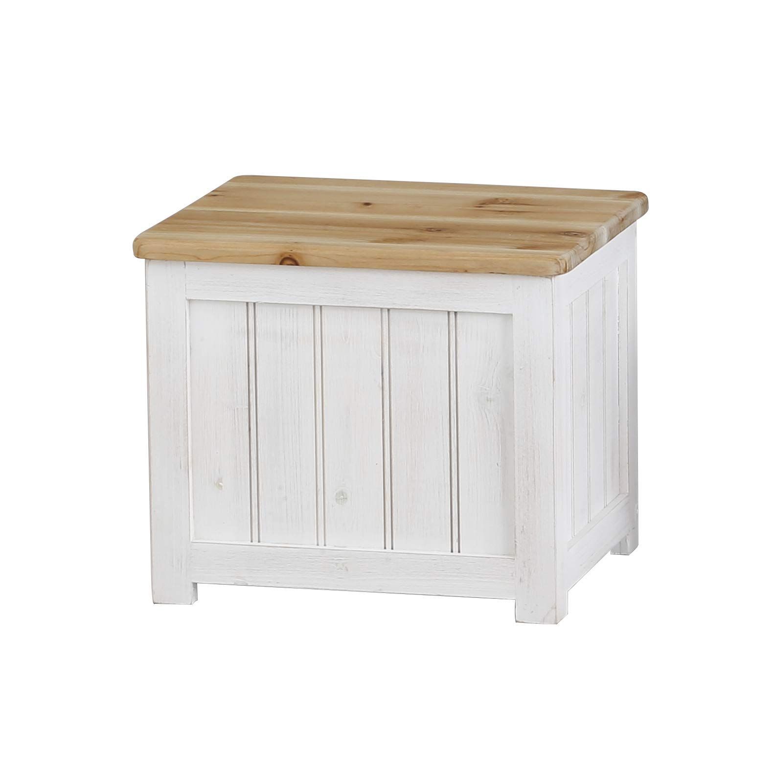 新着商品 アビテ Habiter シャビーシック ボックススツール YI-801-WH ホワイト W35×D28×H29.5cm