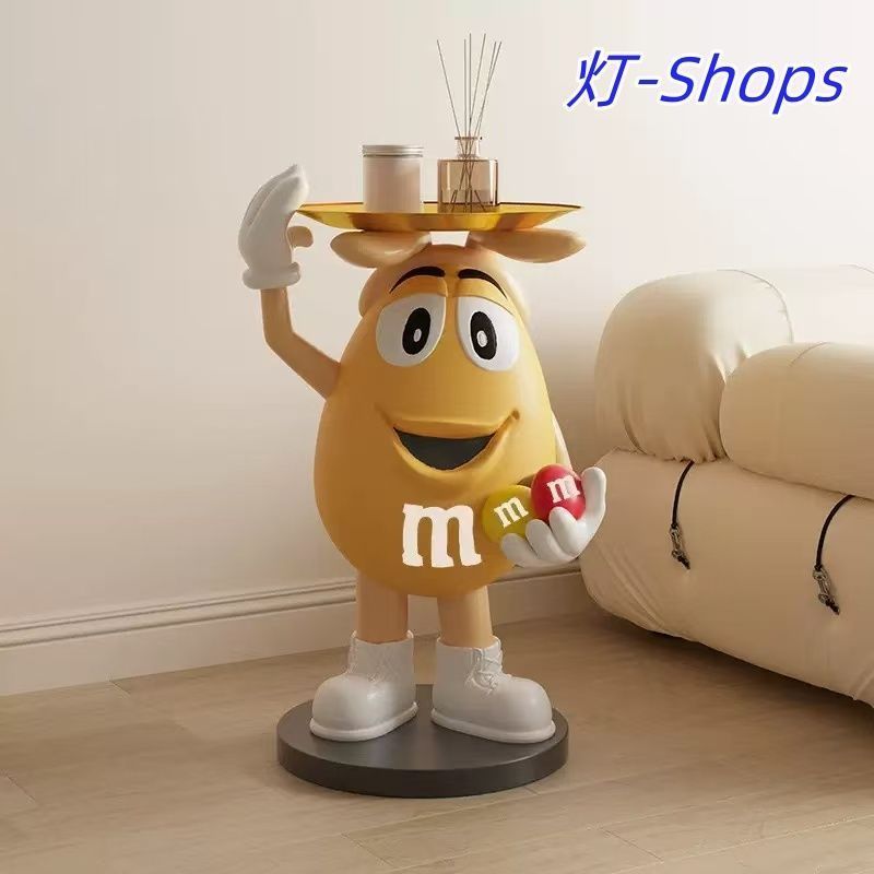m-ms インテリアフィギュア 40cm 家具 超 サイドテーブル 机 家具 イエロー