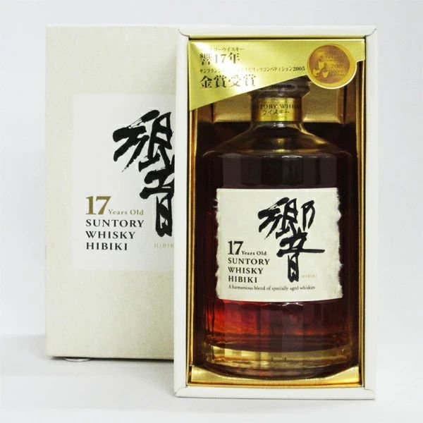 ウイスキー サントリー 響 17年 裏ゴールドラベル ベビーボトル 180ml サントリー響 17年 裏ゴールドラベル、表デジタル響 700ml 未開栓 希少