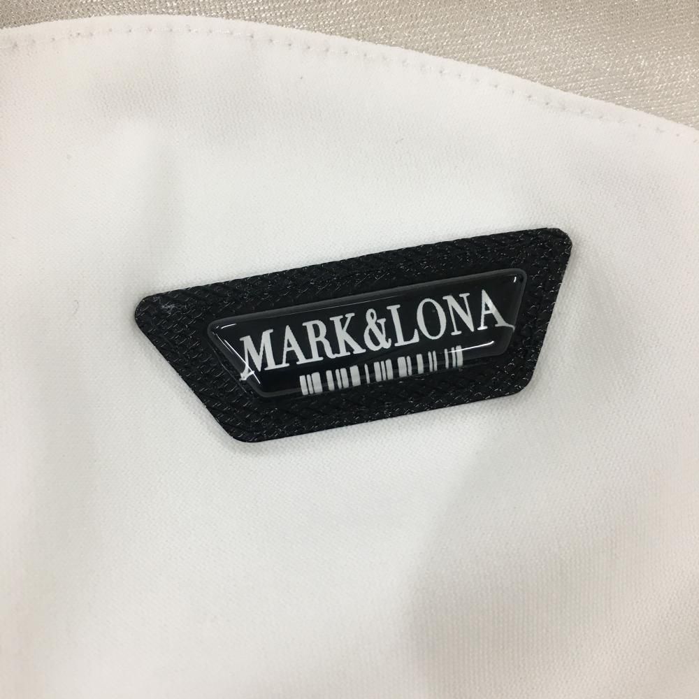 超 マークアンドロナ ノースリーブポロシャツ 白 肩シアー素材 背面ロゴ レディース 38 M ゴルフウェア モデル MARK＆LONA LLC-HASEGAWATOSO_COM