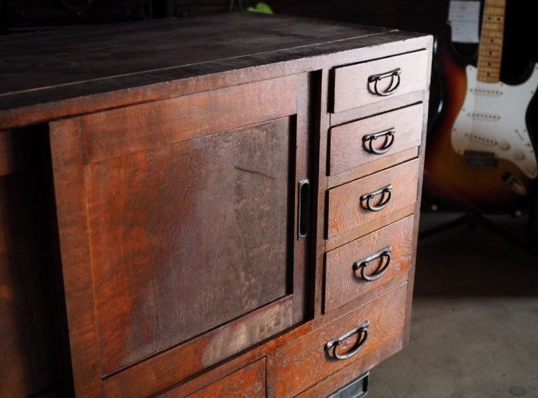 大正時代信州地方のローボード テレビ台に