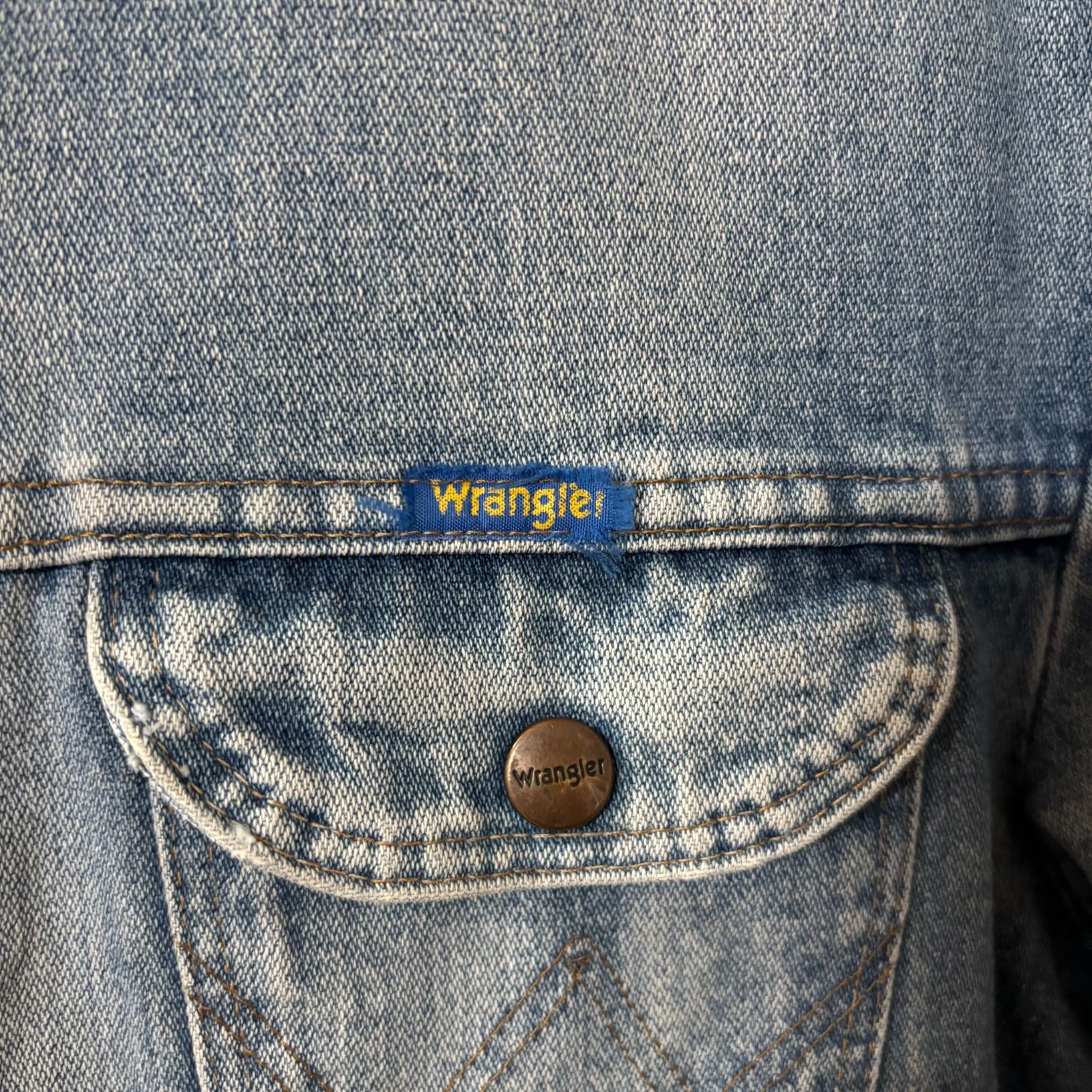 70s Wrangerデニムカバーオール 襟コーデュロイ 70s Wrangerデニムカバーオール 襟コーデュロイ