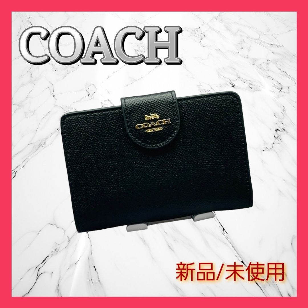 新品 COACH コーチ ミディアムコーナージップウォレット メンズ 折り