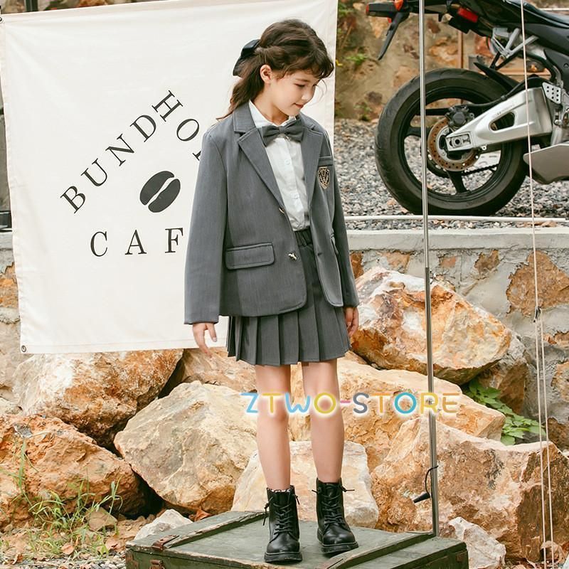 新品 入学式 女の子 フォーマルスーツ スーツ 卒業式 卒服 女の子 コート ワンピース 2点セット スカート 韓国ファッション スーツ 結婚式 発表会 七五三 小学生 kkk