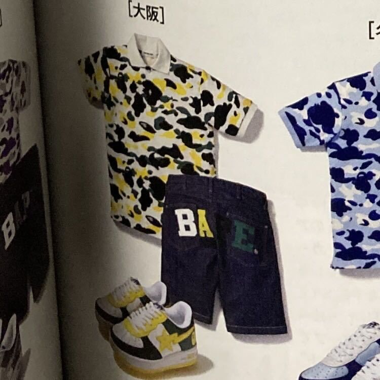 ☆大阪限定☆ Osaka color BAPE LOGO デニム ハーフパンツ Lサイズ a