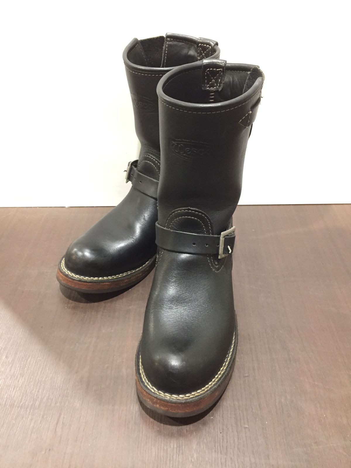 ウエスコ ボス BOSS ベージュ 9 1/2 D ワイズ エンジニアブーツ WESCO