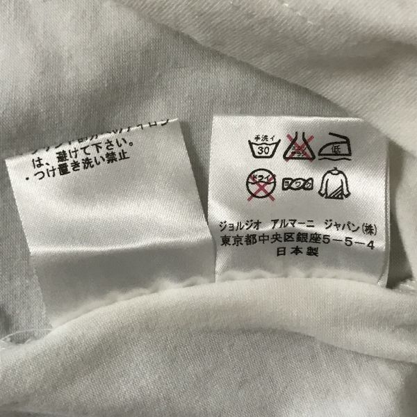日本製/正規代理店タグ★エンポリオアルマーニ/EMPORIO ARMANI★ストレッチ/半袖Tシャツ【レディースS/白/white】ジョルジオ/Tops/Made in Japan◆cBH900 日本製/正規代理店タグ☆エンポリオアルマーニ/EMPORIO ARMANI