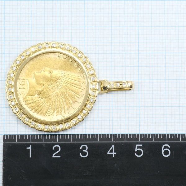 アメリカ 10ドル インディアン コイン 金貨 K21.6YG K18YG ペンダント