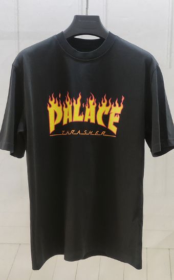 PALACE パレス THRASHER フットスリーブ t シャツ ユニセックス 黒 色