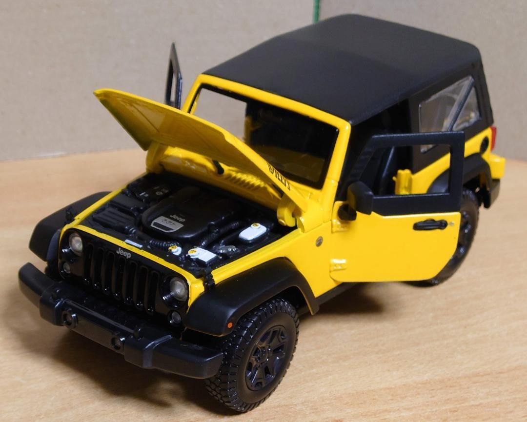 1/18 ジープラングラー ウィリス イエロー JEEP WRANGLER - メルカリ