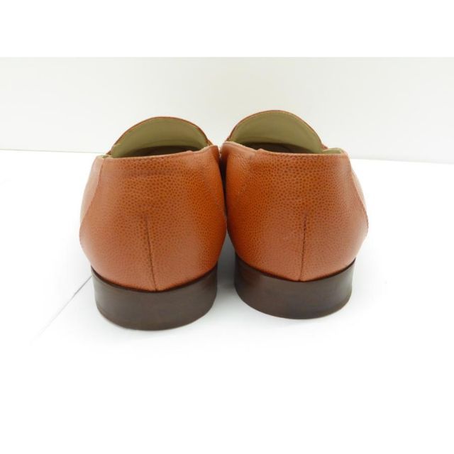 CHANEL シャネル オレンジぺブルグレイン レザー ローファー