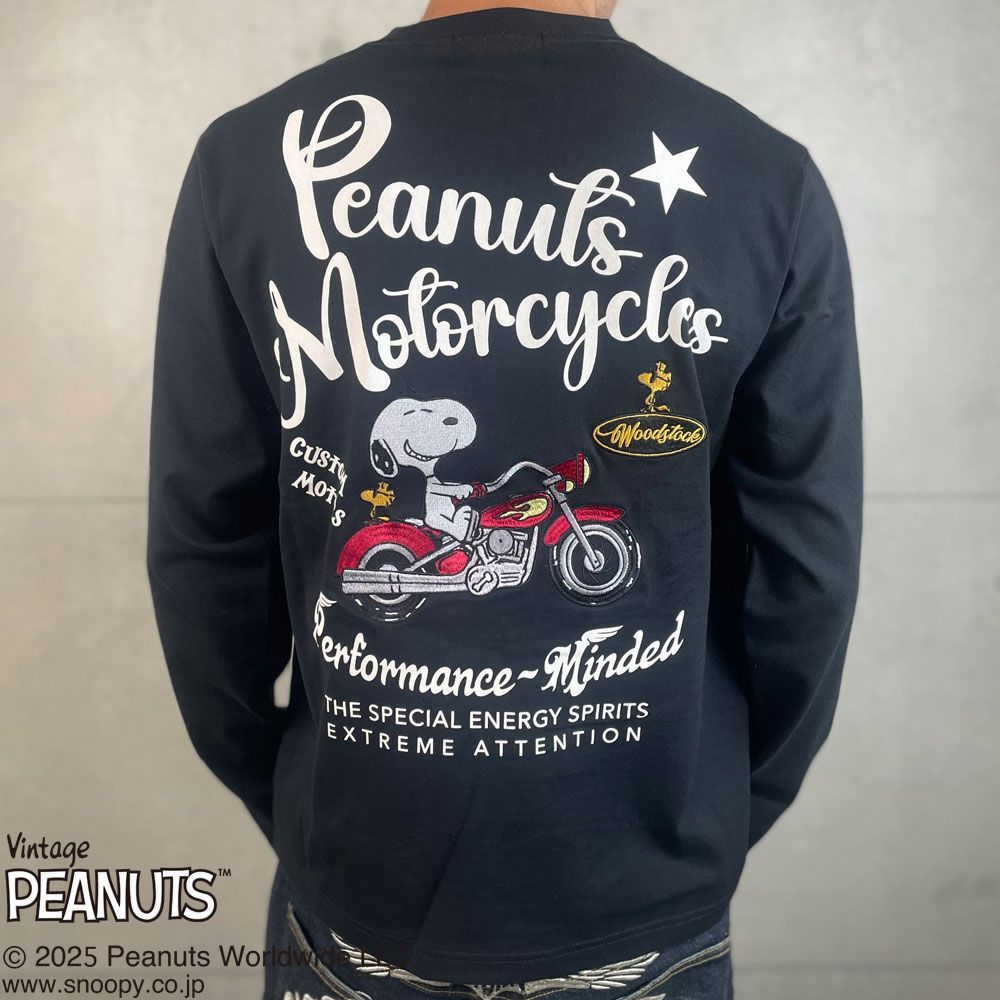 フラッグスタッフ ピーナッツモーターサイクル フルジップ パーカー XL SNOOPY×Flagstaff フラッグスタッフ スヌーピー刺繍 パーカー 451087 黒 グレー SNOOPY ピーナッツ  PEANUTS ウッドストック バイク アメリカンバイク : わんわん洋品店 [フラッグスタッフ] FLAGSTAFF スヌーピー コラボ パーカー  メンズ