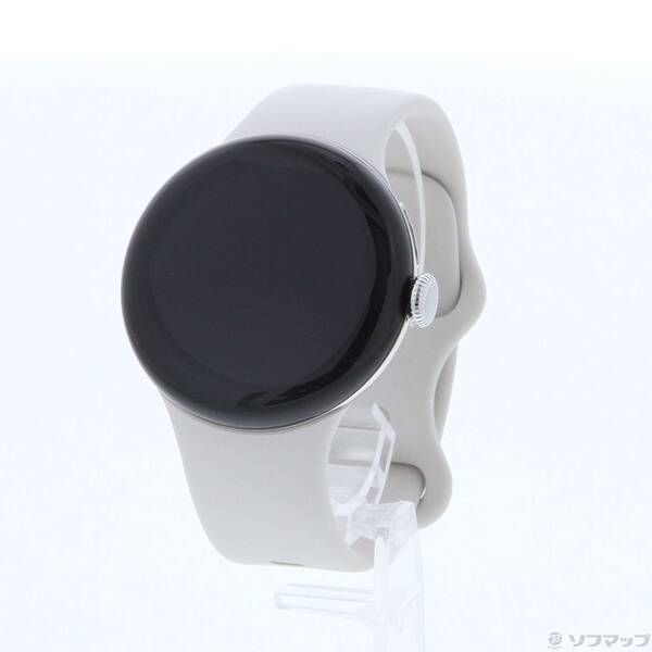 〔中古品〕 Google Pixel Watch 2 GA05031-GB Polished Silver アルミケース ／ Porcelain アクティブ バンド【305】