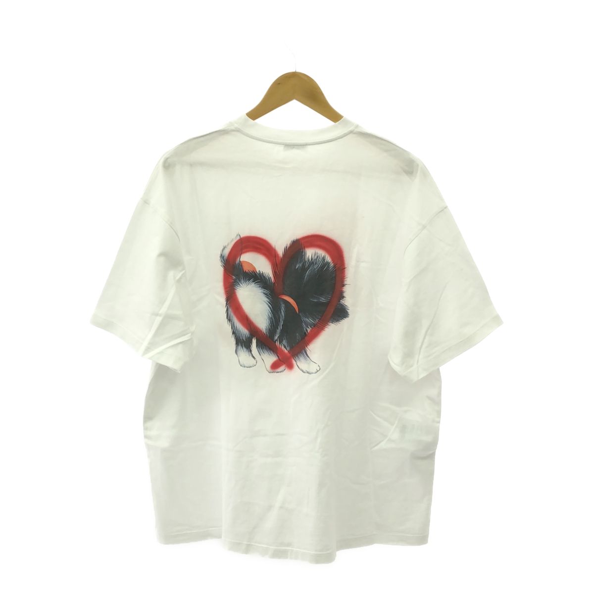 質屋 miumiu ミュウミュウ 半袖 Tシャツ トップス 猫 ネコ キャット サイズS 綿100 ホワイト系 H18922 みいち質店 miumiu ミュウミュウ Tシャツ 半袖 トップス 猫 ネコ キャット
