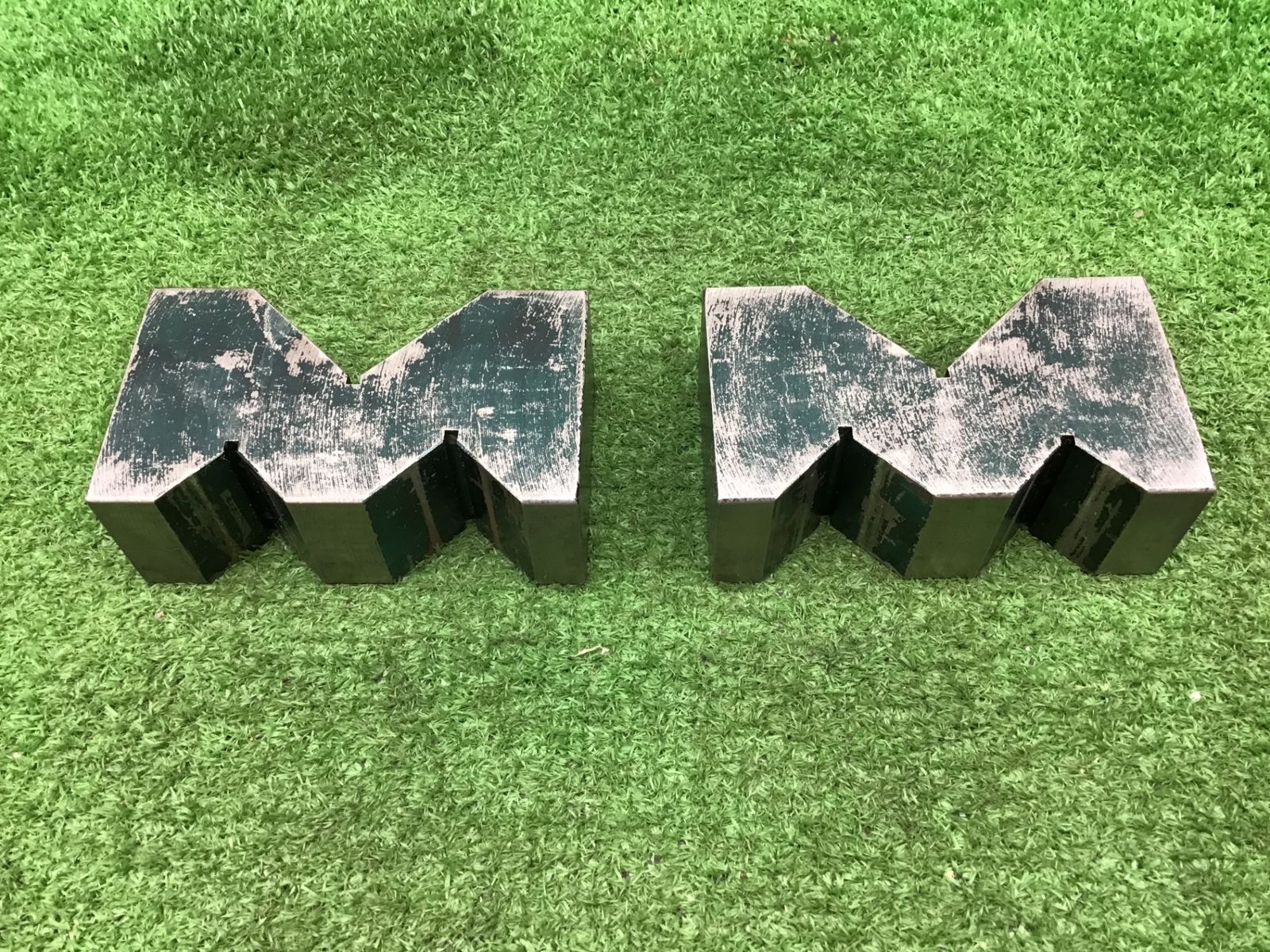 送料無料 Bランク ●メーカー不明 ヤゲン台 M型 35x100mm 2個セット●アクトツール富山店●Y5コン