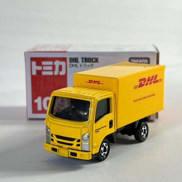プチプチ梱包！ 絶版 トミカ DHL トラック 廃盤 赤箱 109 いすゞエルフ