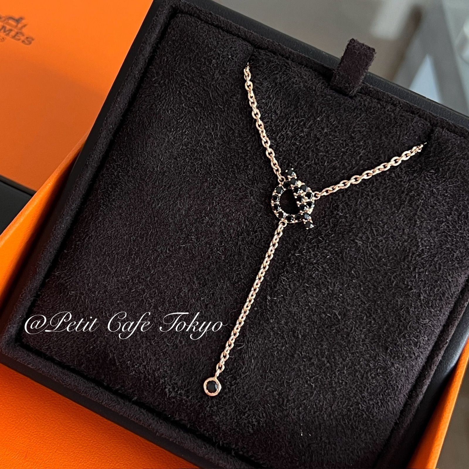 【未使用品】HERMES フィネス　タイ　ゴールド×ダイヤモンド　ネックレス 未使用品】HERMES フィネス タイ ゴールド×ダイヤモンド ネックレス