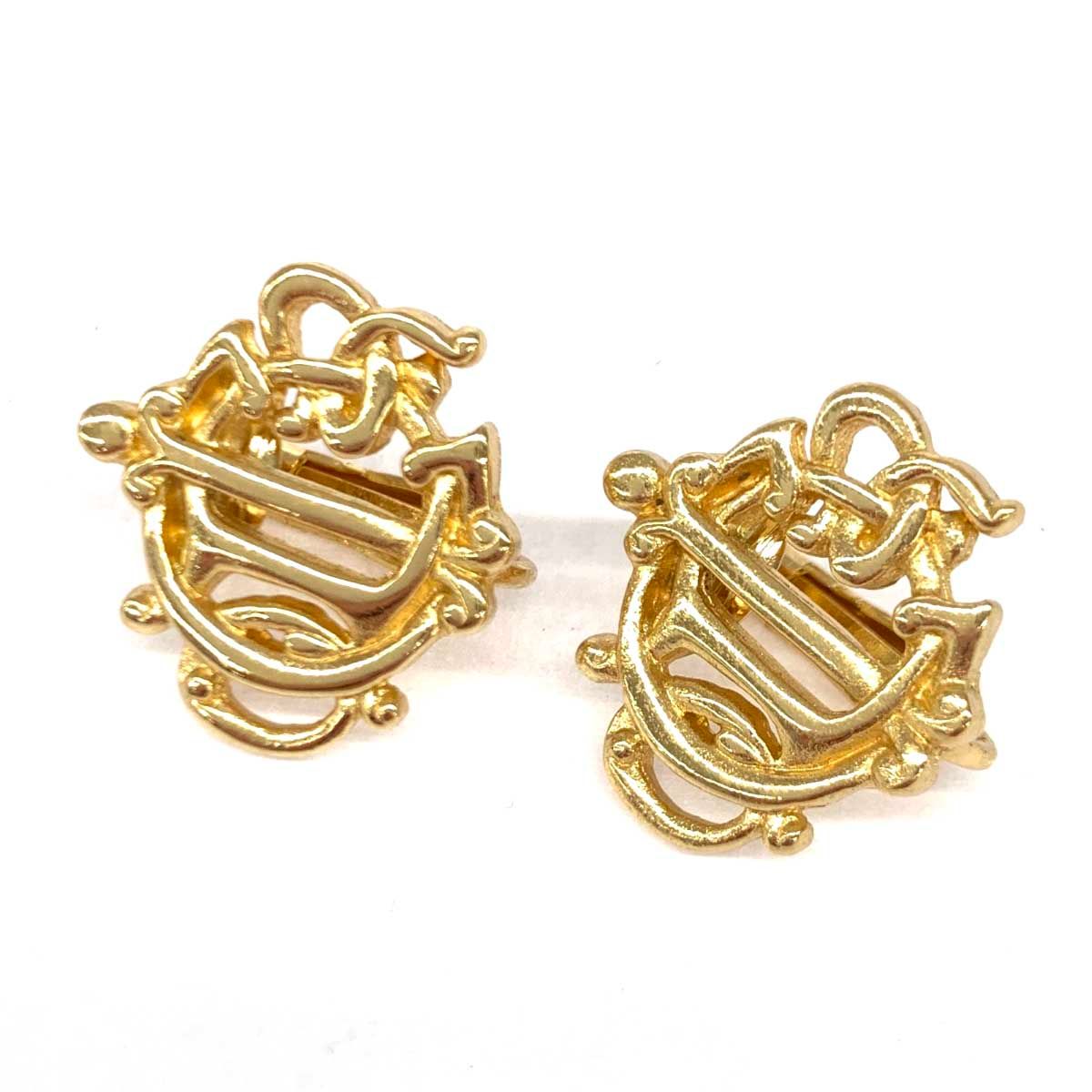 Christian Dior クリスチャンディオール イヤリング ゴールドカラー