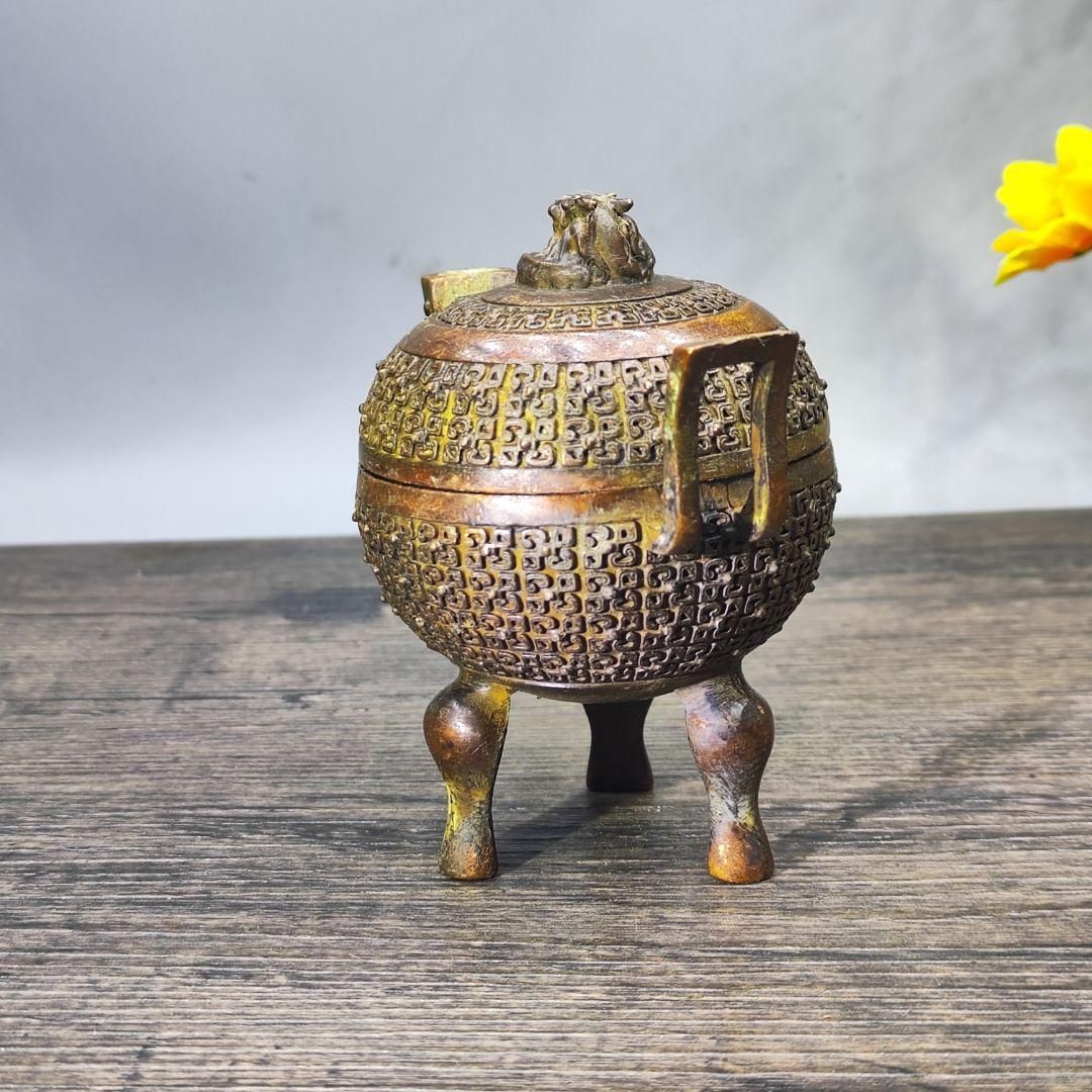 銅器香炉 茶道香炉 仏堂香炉 装飾品 工芸品 置物 銅器 香炉 百宝炉 仏具 香道具 装飾品 工芸品 置物 - メルカリ
