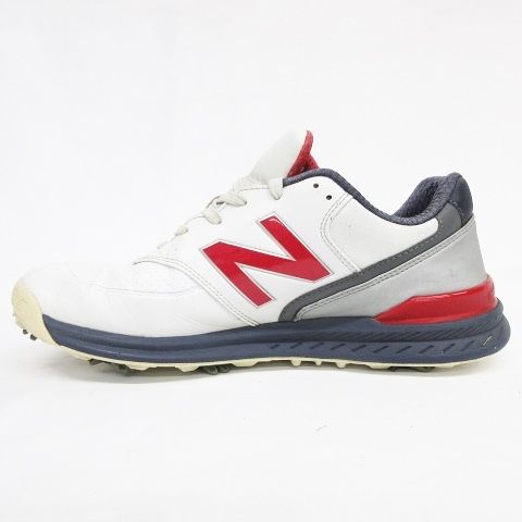 new balance ゴルフシューズ ホワイト/ネイビー/レッド ニューバランス NEW BALANCE ゴルフ ゴルフシューズ スパイク