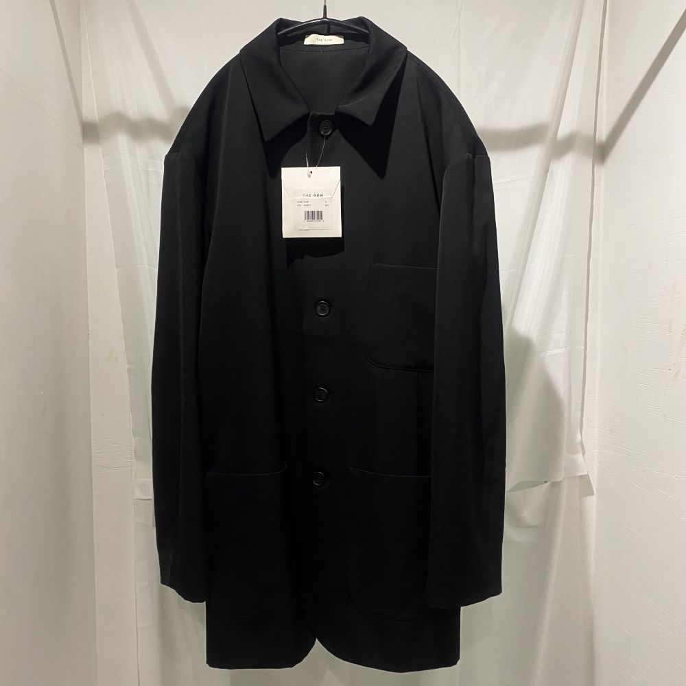 The row ザロウ ウールモヘア オーバーシャツ ウールシャツ ブラックM The row ザロウ ウールモヘア オーバーシャツ ブラック M - メルカリ