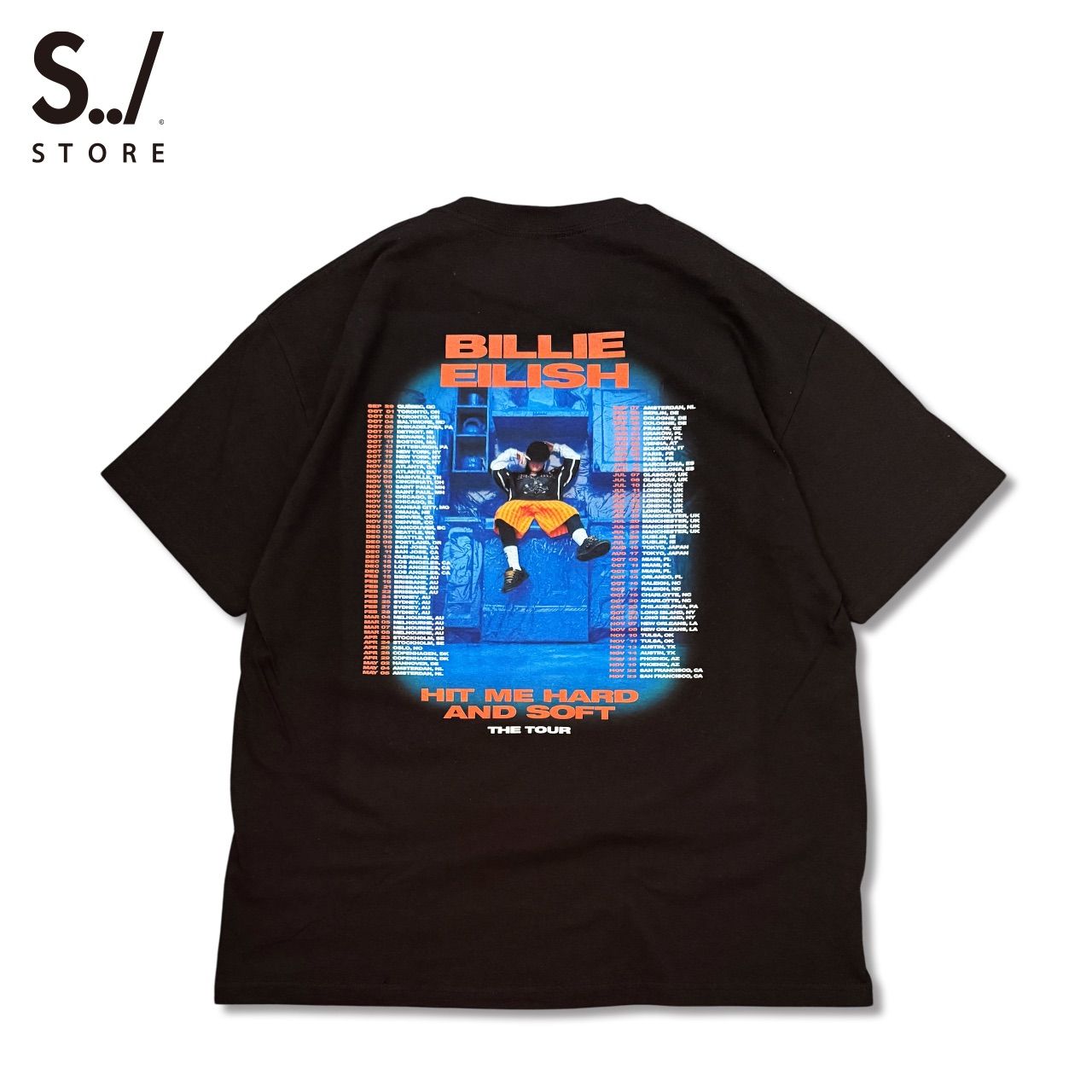 Billie Eilish Tシャツ ヒットミーハードアンドソフト ライブグッズ 予約商品】BILLIE EILISH バンドTシャツ ユニセックス: Hit Me