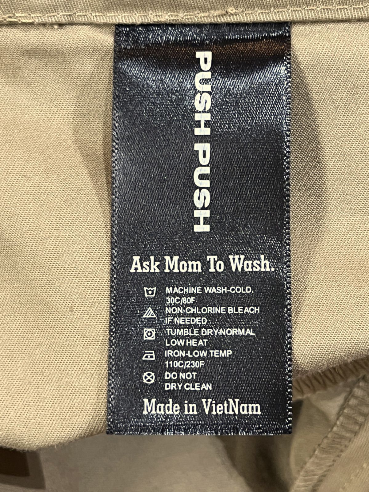 pushpush ベージュ ワイドパンツ PUSH PUSH｜プッシュプッシュ KHAKI PANTS ベージュ ワイド チノパンツ