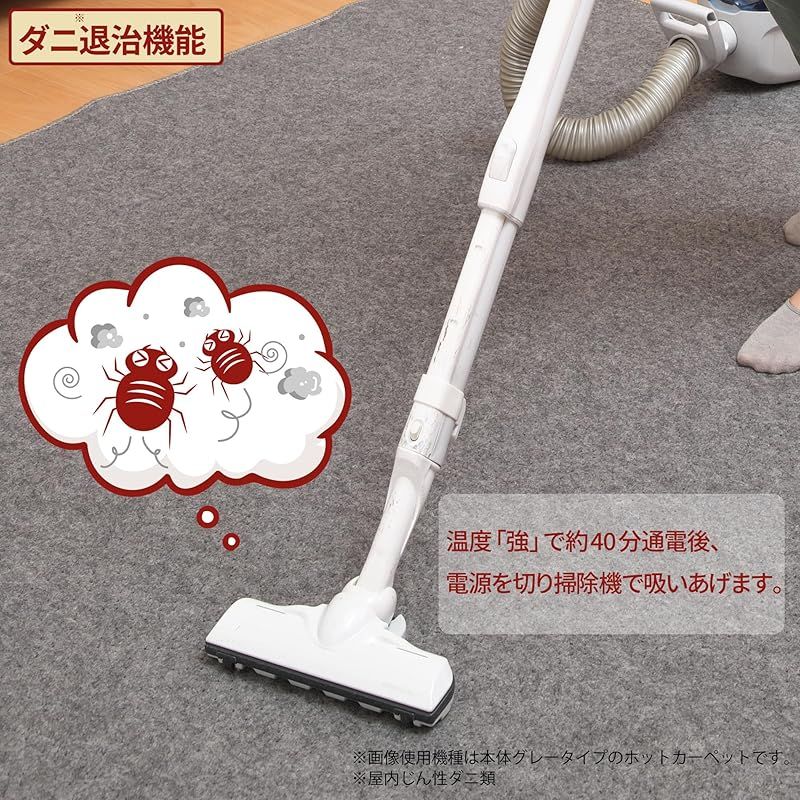 ライフジョイ ホットカーペット 1.5畳 電気カーペット 128×176cm ダニ退治機能 コンパクト収納 グレー JPU151H 0 WWW_KANDAIZUMI_COM