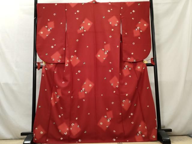 平和屋着物○小振袖 二尺袖 矢羽文様 洗える着物 CAAZ2983yc 平和