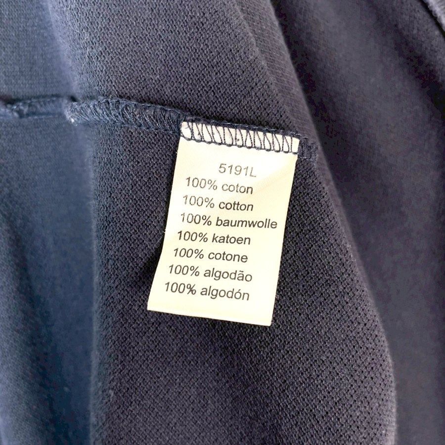 ペルー製ラコステLacoste長袖ポロシャツワニロゴワッペンワン