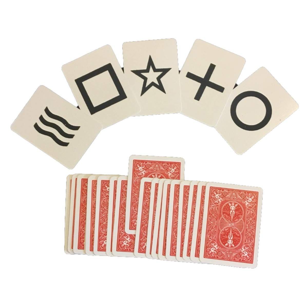 ロックリッジマジックマジックESPデッキトリック - ブラックフェイス - ポーカーサイズ - 赤または青の自転車カード 