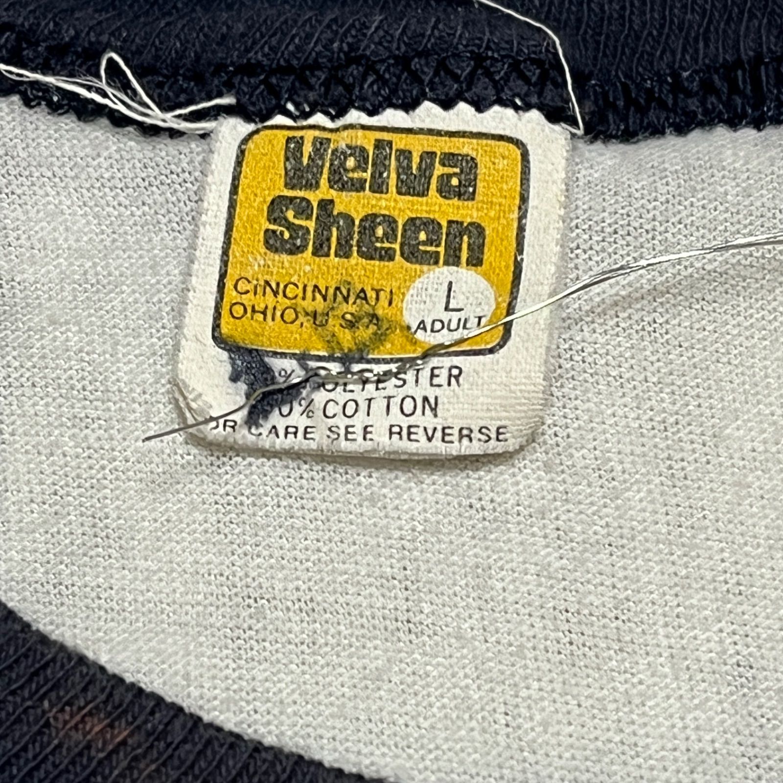 【Velva Sheen】70s Ringer Tshirt college Lsize