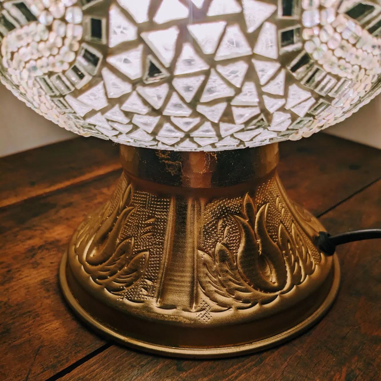 NEW＊トルコ製ハンドメイド モザイクランプ（ブラウン） 【公式通販】