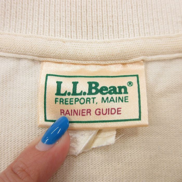 M/古着 エルエルビーン LLBEAN 長袖 ブランド ラガー シャツ メンズ 80s コットン 生成 24jun05 中古 トップス