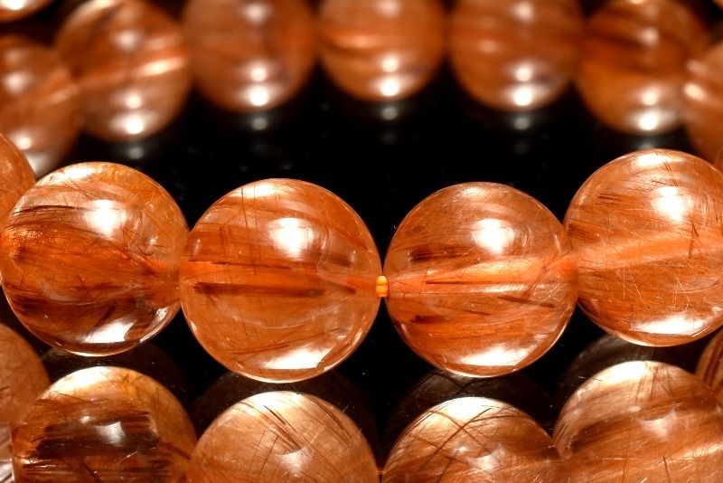 １点物 金運向上 ヴィーナスオレンジルチルクォーツ 10.5-11mm ブレスレット パワーストーン 天然石 _MA8738