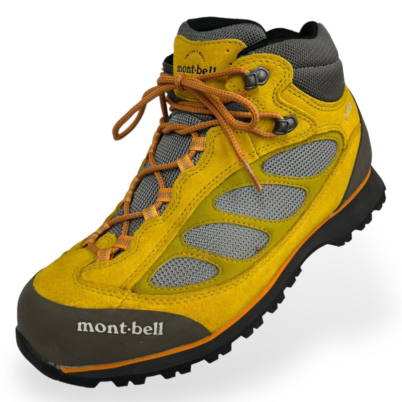 【中古品】mont bell モンベル 1129326 ティトン ブーツ GORE-TEX ゴアテックス スウェード メッシュ トレッキング シューズ  登山 ウィメンズ レディース メンズ 25.5cm イエロー