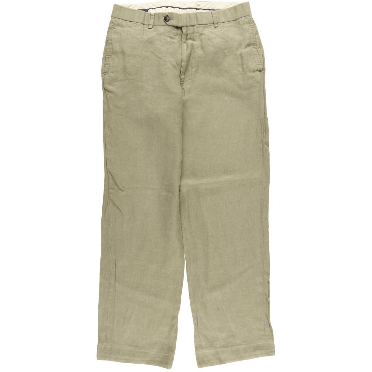 古着 ブルックスブラザーズ Brooks Brothers 1818 Madison リネンパンツ スラックス メンズw32相当|eaa541335