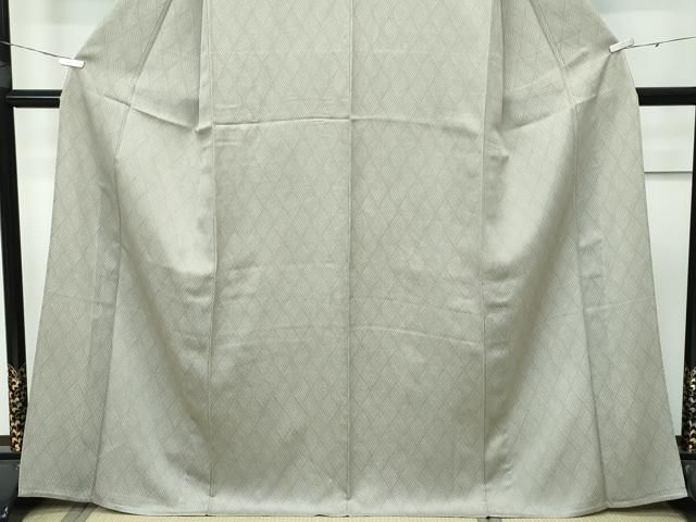 平和屋着物□極上 工芸染織宮下 小紋 単衣 立涌文様 利休色地 たとう紙  