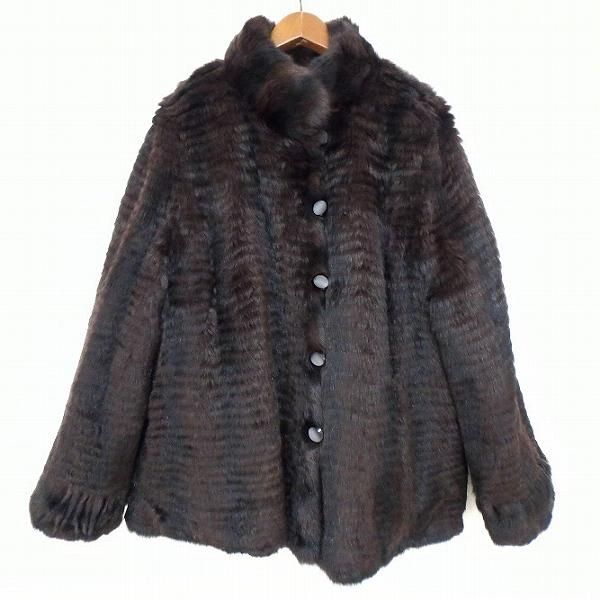 wnc レリアン Leilian コート 9 焦げ茶 黒 リバーシブル ハイネック