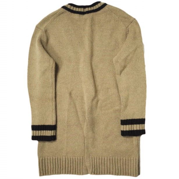 CINOH チノ 18AW V Neck Leather Pocket Knit Vネックレザーポケット 