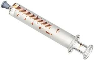 2営業日で発送 トップ 硝子注射筒 ルアー ガラス先 セット 10mL 00058 1箱 10セット入