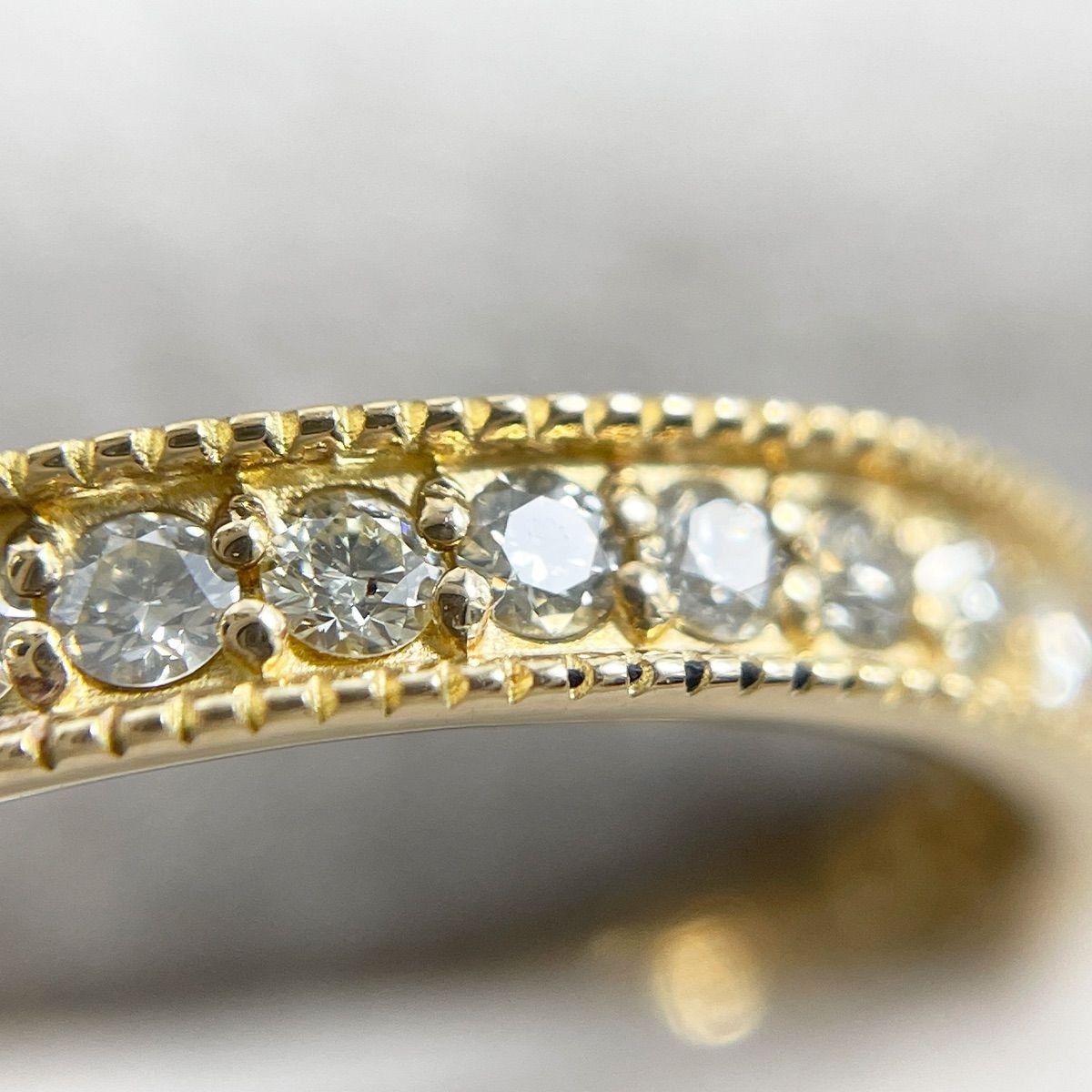 K18 天然ダイヤモンド 0.26ct ハーフエタニティリング - メルカリ