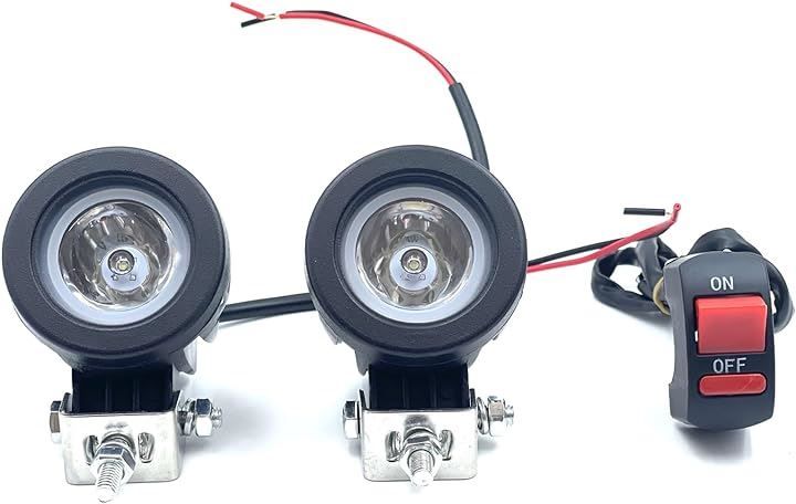 TIGRE BLANC スポット ライト バイク 汎用 ヘッドライト フォグランプ 10W ワークライト 作業灯 12V 24V 2個 セット( ホワイト)