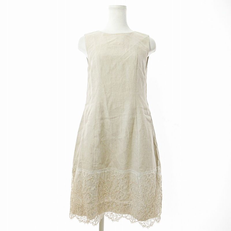 フォクシー FOXEY 美品 近年 40227 Linen Dress リネン 麻