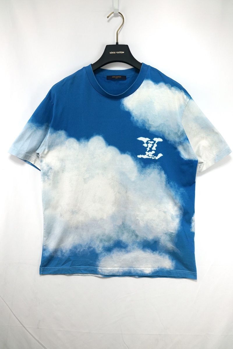 ルイヴィトン サイズ:XS  20AW  RM202 NPG HJY79W クラウドロゴプリントTシャツ 中古 SS13 20AW LOUIS VUITTON クラウドロゴプリントTシャツ Lサイズ (180/100