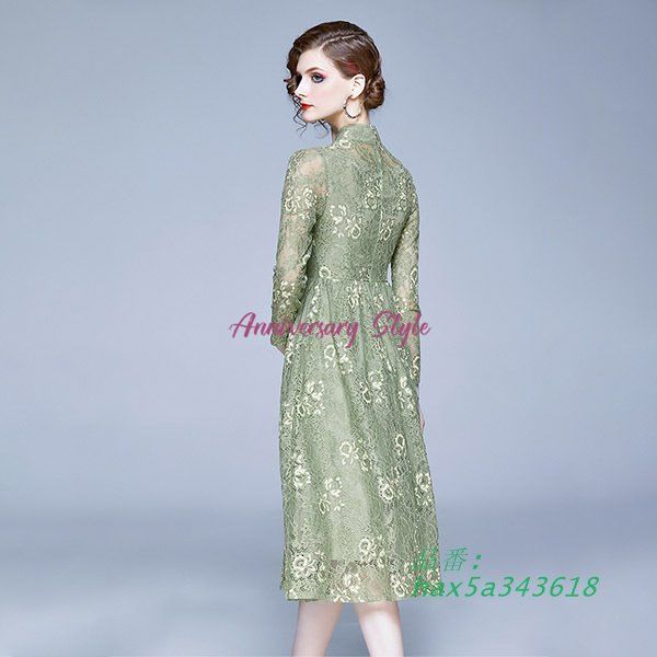 パーティードレス 結婚式 20代 40代 大きいサイズ グリーン ワンピース L MD-S987506 レディース チャイナドレス hax5a343618
