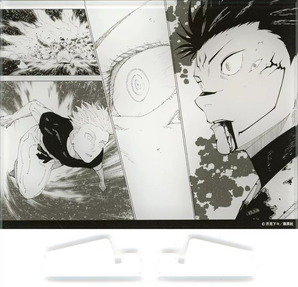 呪術廻戦　マンガアクリル 五条悟 宿儺 週刊少年ジャンプ 中古】雑貨 H.五条悟＆両面宿儺(文字なし) マンガアクリル 「呪術廻戦