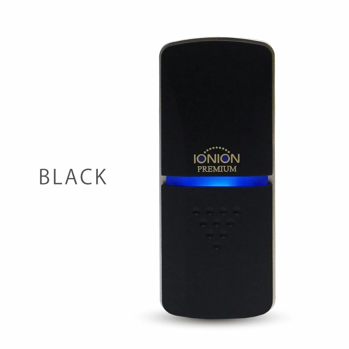 IONION PREMIUM イオニオン プレミアム 2色 ブラック ホワイト 超小型 マイナスイオン発生器 オゾンフリー マイナスイオン 75万個  PM2.5 花粉 最強対策 多機能 車 個人空間など ストラップ付き 日本製
