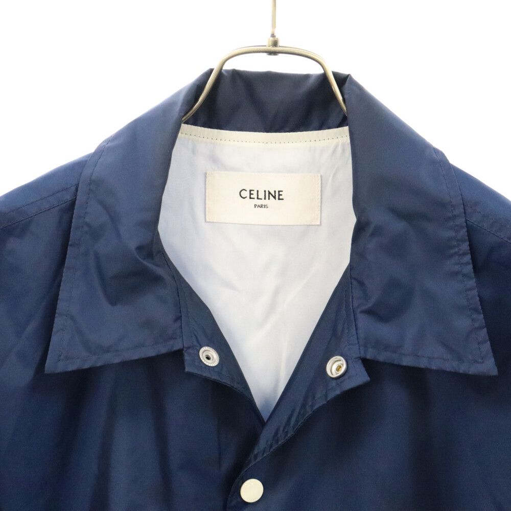 CELINE (セリーヌ) 23SS LONG COACH JACKET ロングコーチジャケットナイロンブルゾン 2W864495M ネイビー